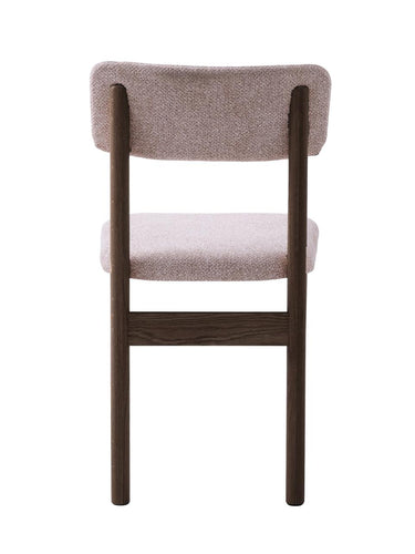 Sæt af 2 stk - Canora stol, sand bouclé, espresso olie