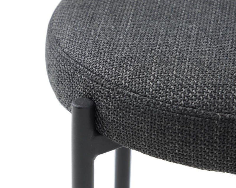 Pelican Taburet Mørkegrå, 43,5x43,5x48 cm, Sæt af 4