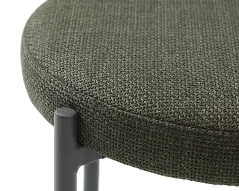 Pelican Taburet , Olivengrøn, 43,5x43,5x48 cm, Sæt af 4