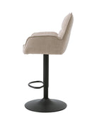 Marilla Barstol, Hørfarvet, 52x53x98,5-113,5 cm, Sæt af 2