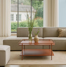 Yuba sofabord, terracotta, 75x75x34,3cm