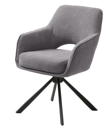 Cowley spisebordsstol, Grafit, 59x65x85,5 cm, Sæt af 2