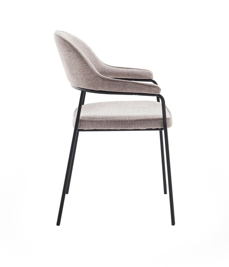 Kindersley Spisebordsstol, Sand, 56,5x56,5x85 cm, Sæt af 2