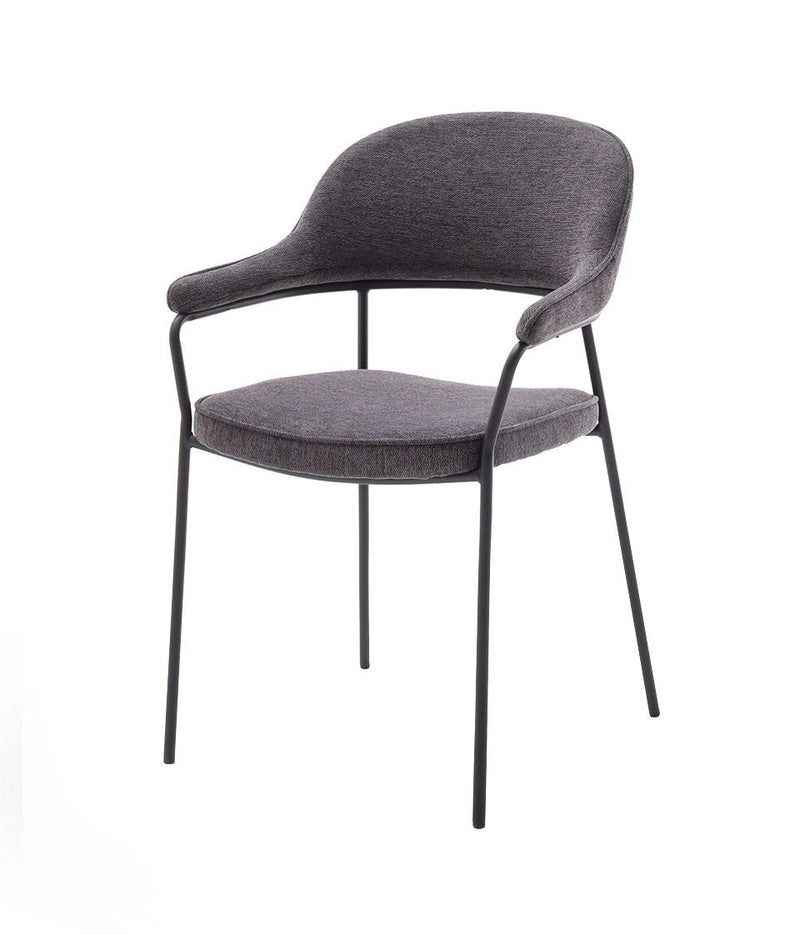 Kindersley Spisebordsstol, Mørkegrå, 56,5x56,5x85 cm, Sæt af 2