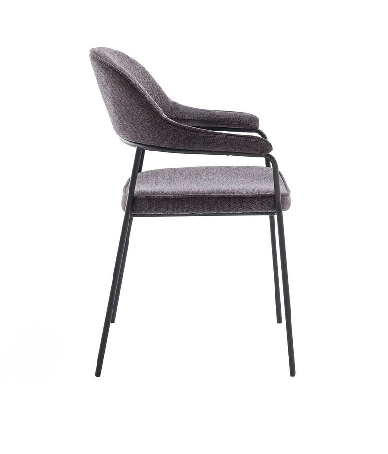 Kindersley Spisebordsstol, Mørkegrå, 56,5x56,5x85 cm, Sæt af 2