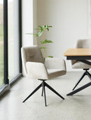 Roxana Spisebordsstol, Sand, 57,5x62x88 cm, Dreje & Vippe