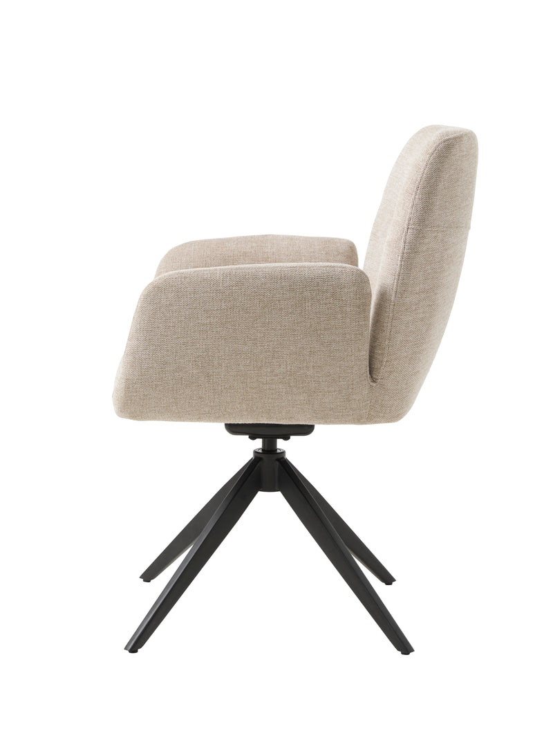 Roxana Spisebordsstol, Sand, 57,5x62x88 cm, Dreje & Vippe