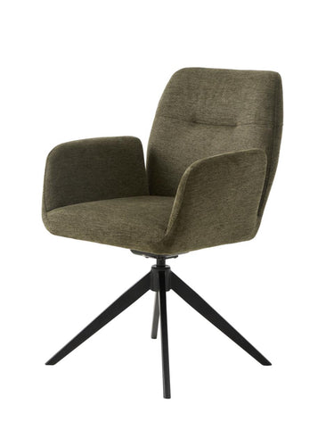 Roxana Spisebordsstol, Olivengrøn, 57,5x62x88 cm, Dreje & Vippe