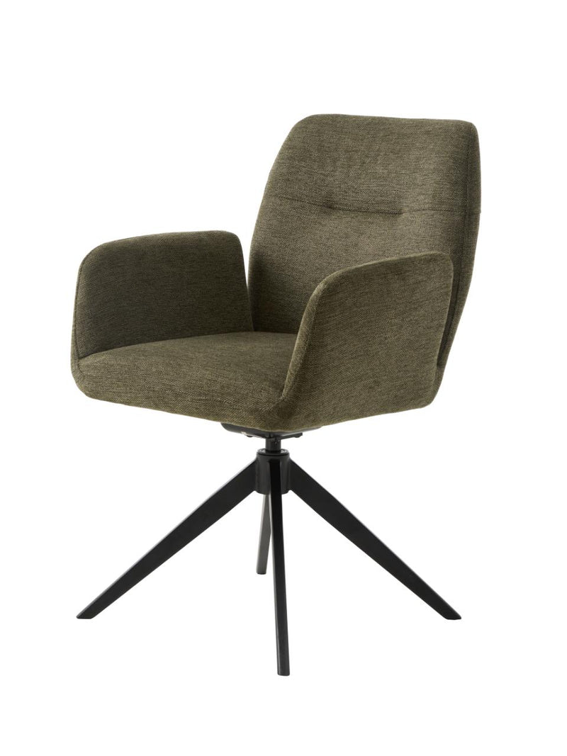 Roxana Spisebordsstol, Olivengrøn, 57,5x62x88 cm, Dreje & Vippe