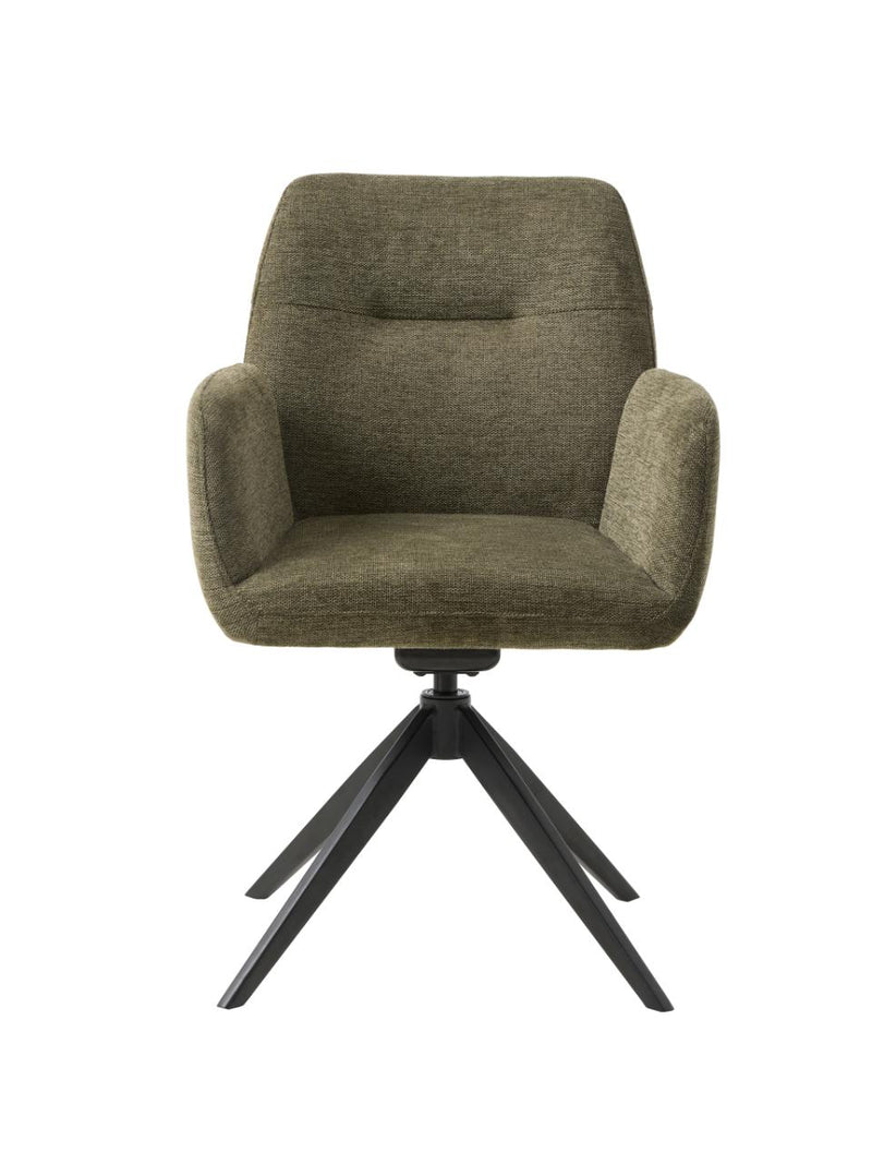 Roxana Spisebordsstol, Olivengrøn, 57,5x62x88 cm, Dreje & Vippe