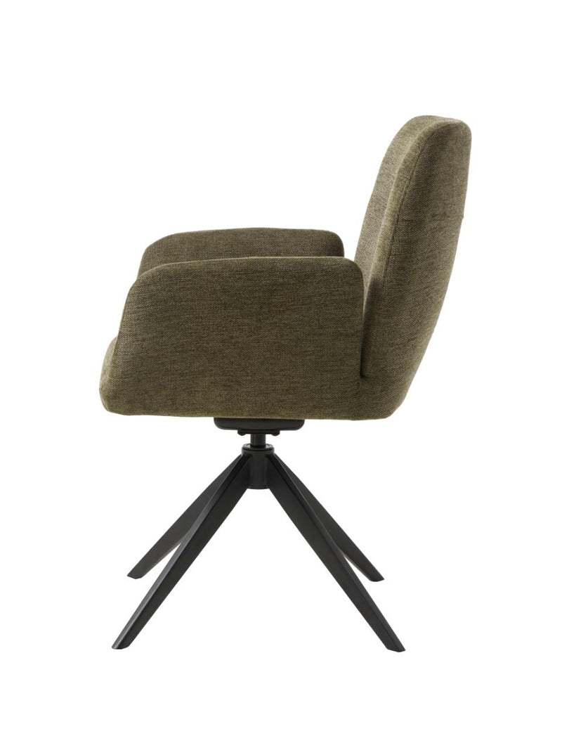 Roxana Spisebordsstol, Olivengrøn, 57,5x62x88 cm, Dreje & Vippe