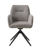 Roxana Spisebordsstol, Mellemgrå, 57,5x62x88 cm, Dreje & Vippe