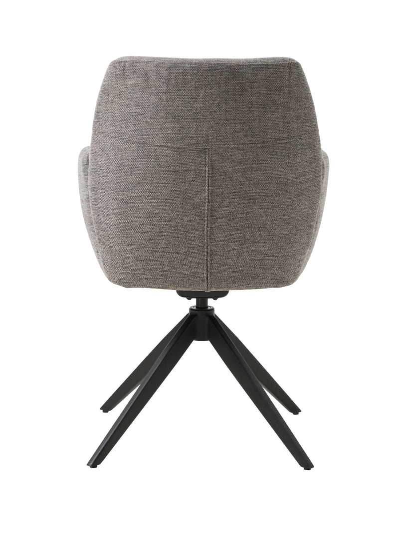 Roxana Spisebordsstol, Mellemgrå, 57,5x62x88 cm, Dreje & Vippe