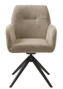Roxana Spisebordsstol, Taupe, 57,5x62x88 cm, Dreje & Vippe