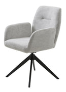 Roxana Spisebordsstol, Lysegrå, 57,5x62x88 cm, Dreje & Vippe