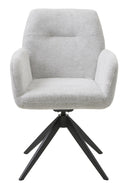 Roxana Spisebordsstol, Lysegrå, 57,5x62x88 cm, Dreje & Vippe