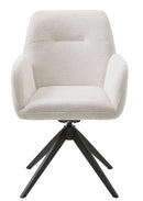 Roxana Spisebordsstol, Ivory, 57,5x62x88 cm, Dreje & Vippe