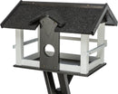 Trixie - Natura Fuglefoderhus med Stativ, 48x33x37, H:133 cm - Sort/Hvid Fyrretræ