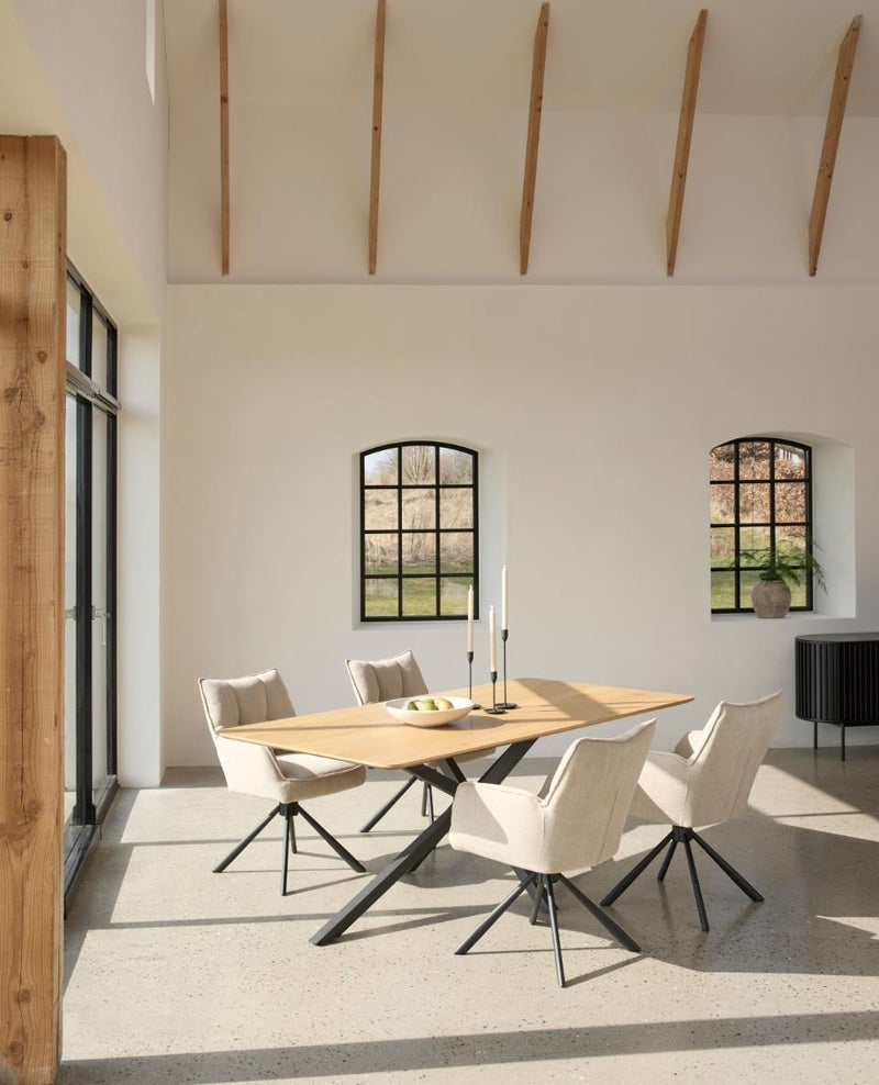 Cesura Spisebord, Eg Melamin, 100x200x75 cm