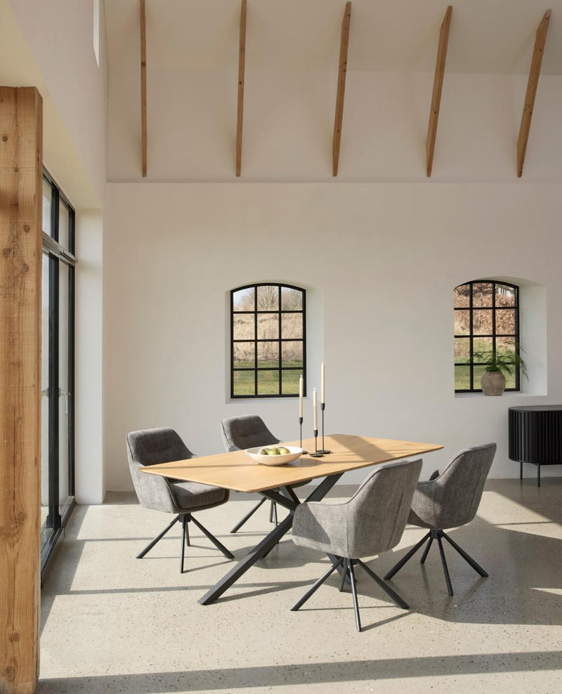 Cesura Spisebord, Eg Melamin, 100x200x75 cm