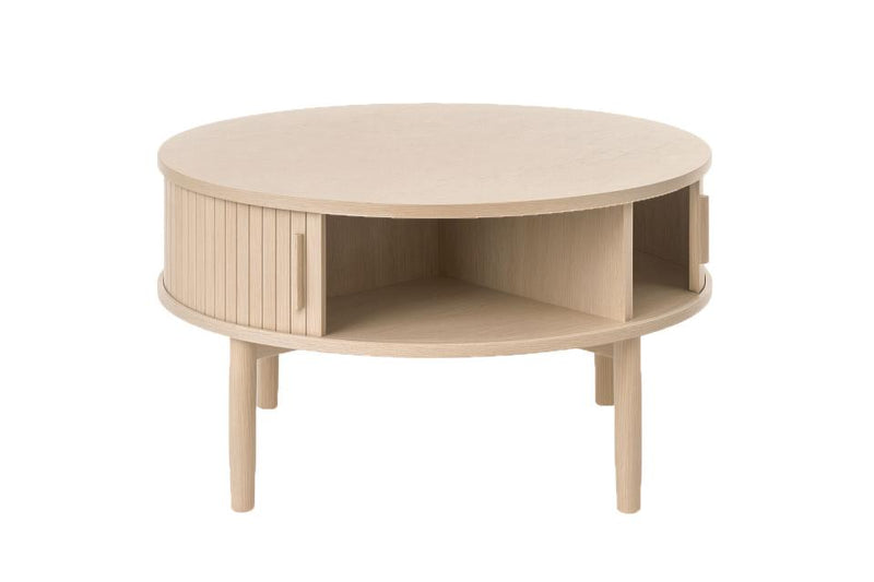 Meta Sofabord, Hvidpigmenteret eg, Ø85x45 cm