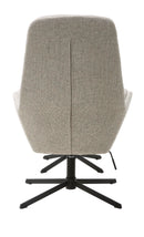 Sifton Lænestol med Fodskammel, Offwhite Melange, 69x76,5x107 cm