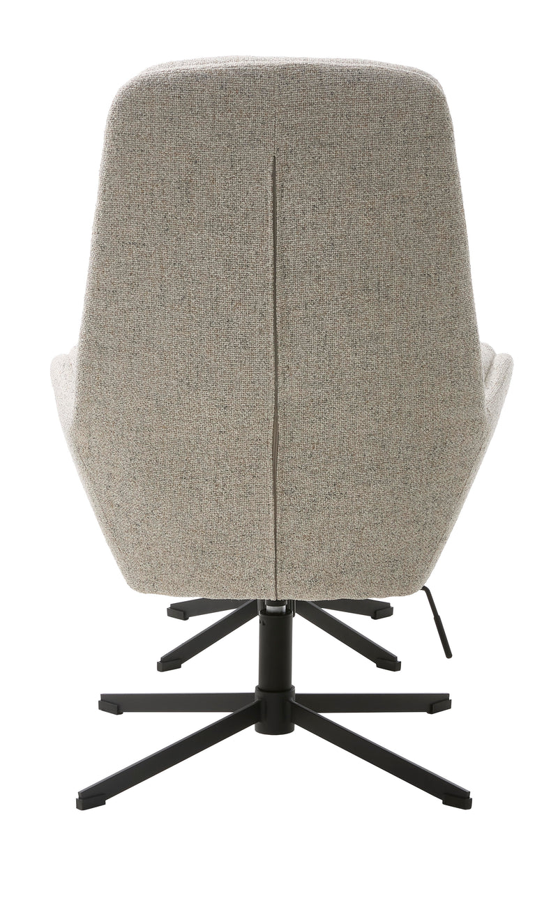 Sifton Lænestol med Fodskammel, Offwhite Melange, 69x76,5x107 cm