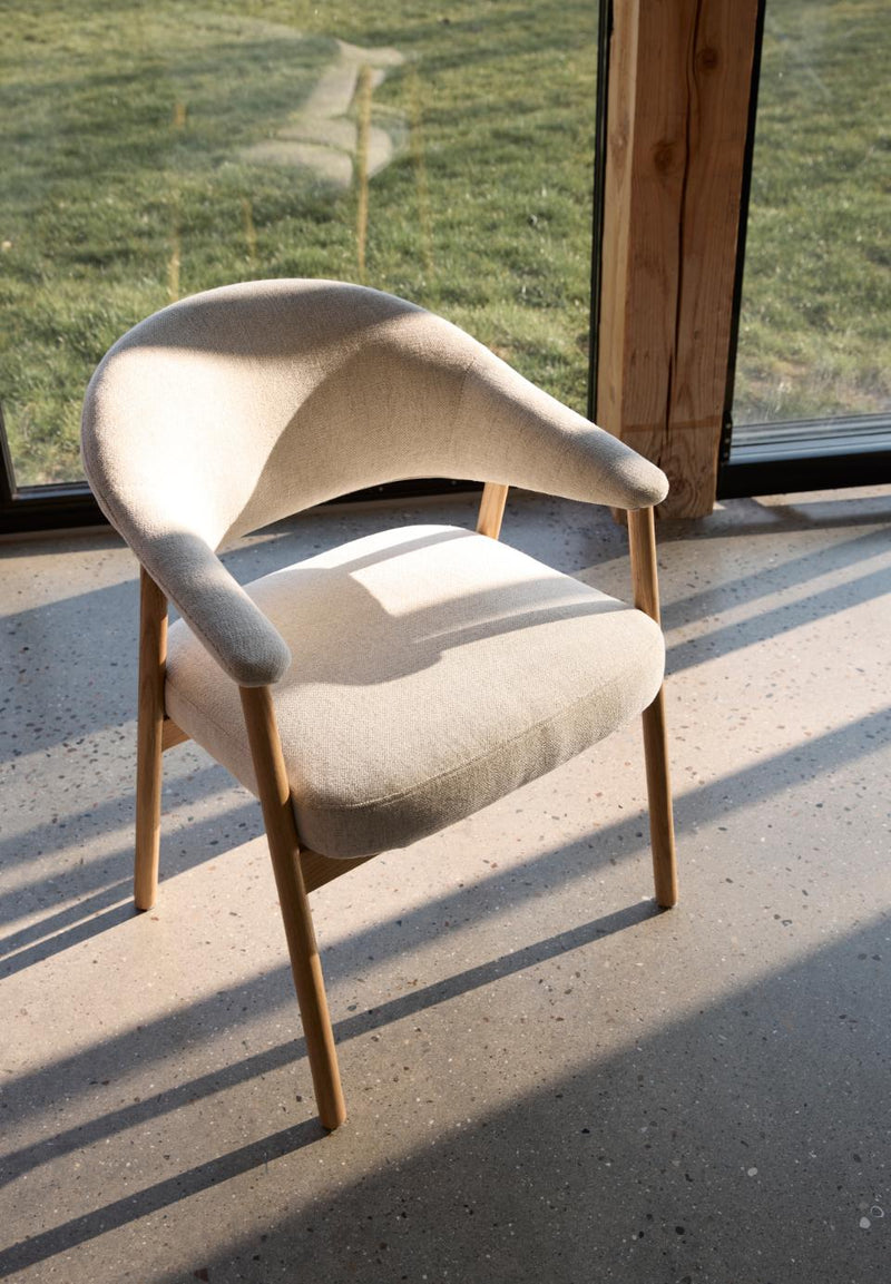 Elk Spisebordsstol, Sand, 63x63x81 cm, Sæt af 2