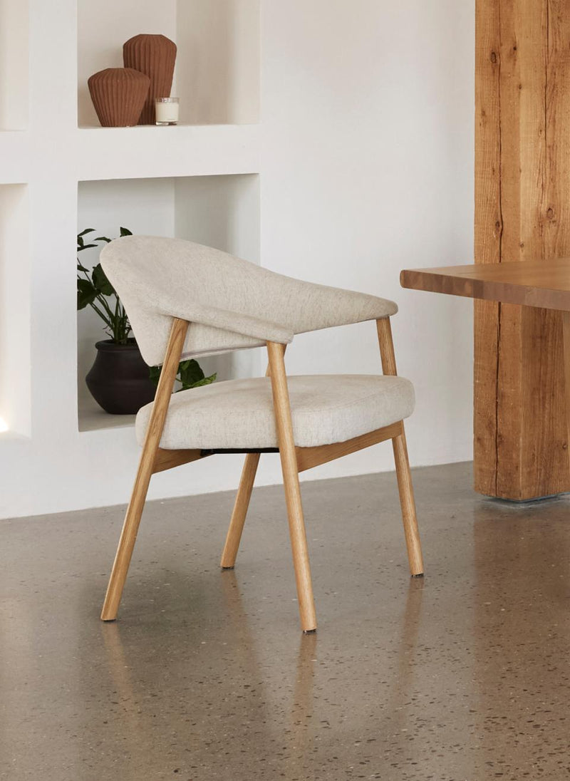 Elk Spisebordsstol, Sand, 63x63x81 cm, Sæt af 2