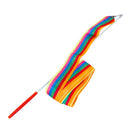 Magni - Gymnastikvimpel med satin bånd, regnbue striber