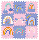 Magni Gulvpusle med regnbuer 9 skumfliser