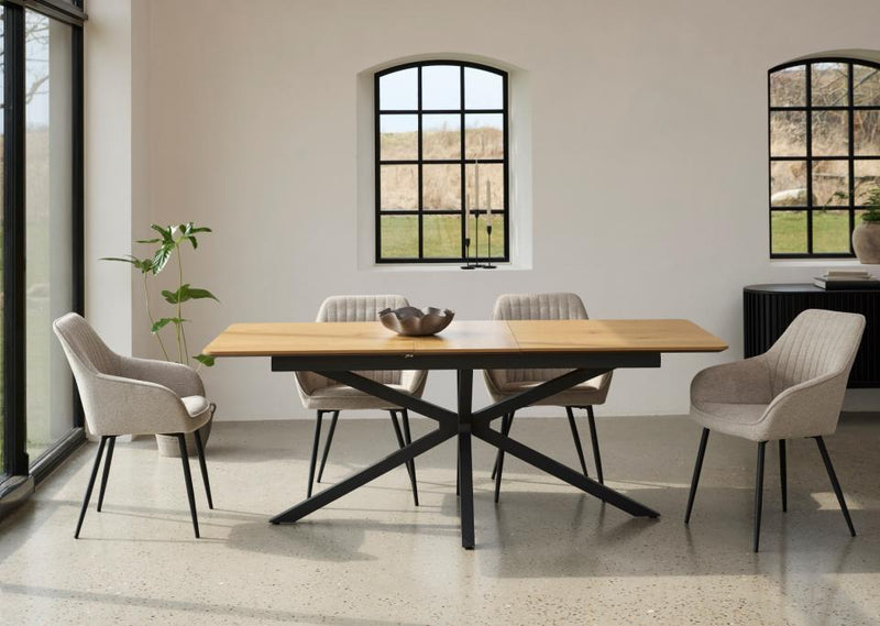 Cesura Udtræksbord, Eg Melamin, 90x160-200x75 cm