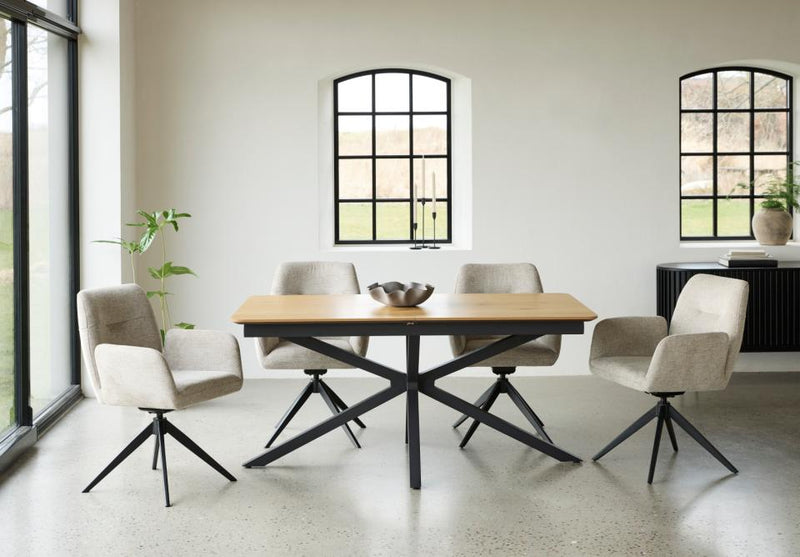 Cesura Udtræksbord, Eg Melamin, 90x160-200x75 cm