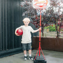 Basketballstander højde 2 meter, justerbar højde, inkl. bold og pumpe