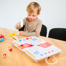 Værktøjsbord i træ med 15 tilbehørsdele