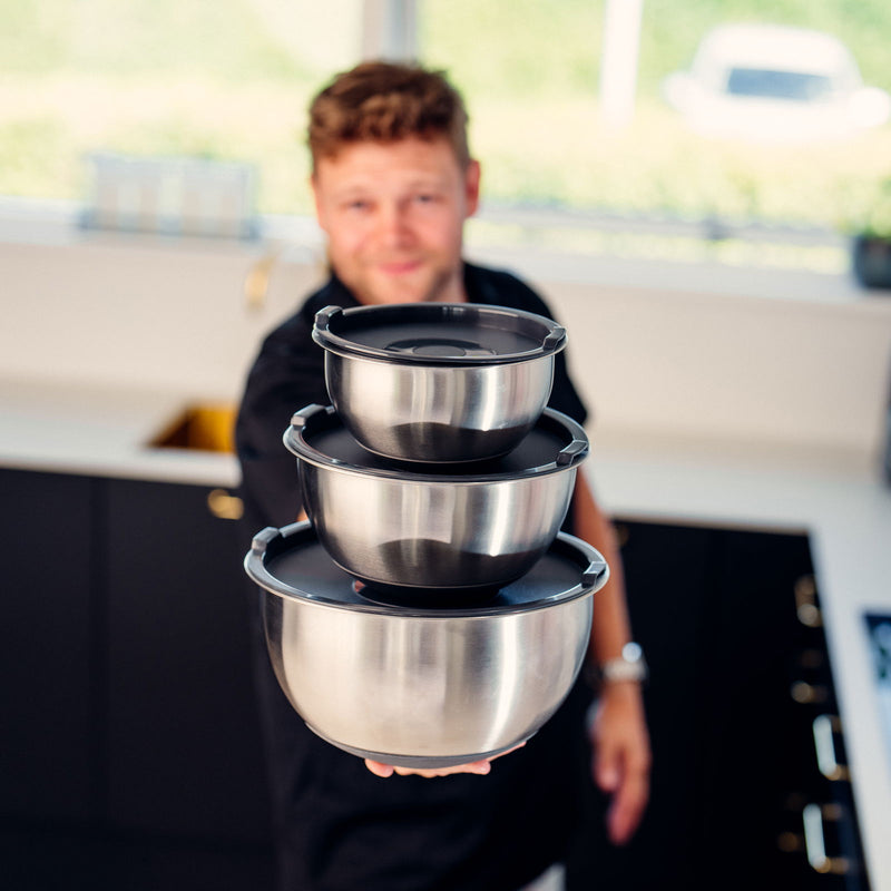 Sobczyk - Røreskålesæt med silikonebund - 3 pak