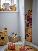 Bloomingville MINI - Ruddi Kurv m/Låg, Rød, Bankuan Grass, sæt af 2 stk.