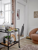 Bloomingville - Lecia Serveringsbakke, Natur, Jute sæt 3 stk.