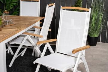 Venture Home - Panama 5:pos stol sæt a 2 stk. - Hvid,Teak