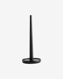 Nordal - PIPER køkkenrulleholder, træ – sort – Ø12,5 × H31 cm