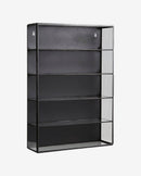 Nordal - ADA vægskab, M, 4 hylder – sort – B35 × D10 × H50 cm