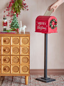 Bloomingville - Postkasse Carlo Deko, Rød, MDF, H82 cm