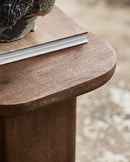 Nordal - TOKE sidebord – mørkebrun – L32 × B32 × H48,5 cm