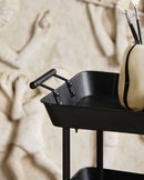 Nordal - FULDA rullebord i jern, sort,66x41x78cm