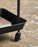 Nordal - FULDA rullebord i jern, sort,66x41x78cm