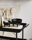 Nordal - FULDA rullebord i jern, sort,66x41x78cm