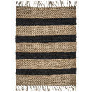 House Doctor - Gulvtæppe, Rimi, Nature/Black 60x90 cm