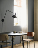 Nordal - LUVUA spisebord, rund – sort træ – Ø120 × H76 cm