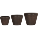 House Doctor - Urtepotte, Funnel, Antik brun, sæt af 3 stk.