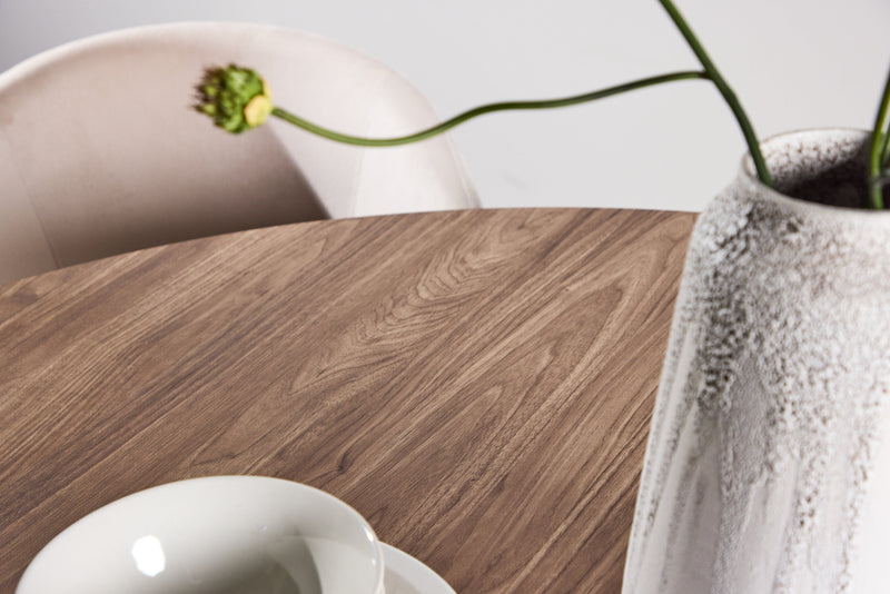 Venture Home - Lanzo – rundt spisebord Ø150 cm – natur MDF med cylinderfod